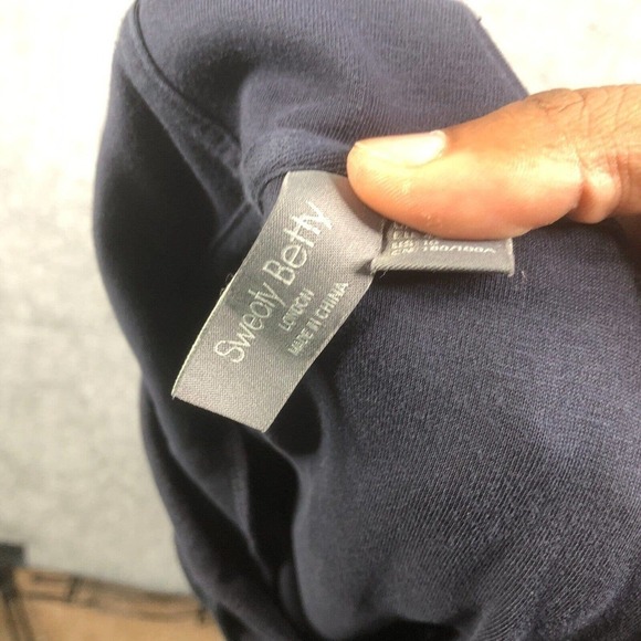 SWEATY BETTY Beyond Hooded Sweat Dress Size Large Blue Style SB8836 - Picture 10 of 13